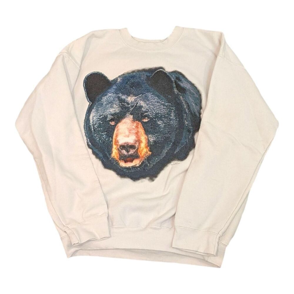 Vintage Y2K Eden Lane Black Bear Sweatshirt D’Aquin Impulsewear Wildlife L/XL